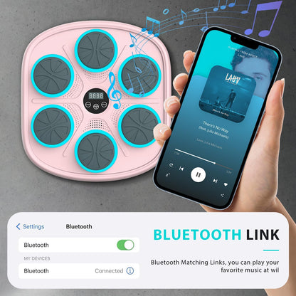 2025 New Smart Music Boxing Machine with Premium Boxing Gloves, Bluetooth Training Machine with LED Electronic Wall Mounted, Home Workout Boxing Target Machine for Adults and Kids - PuriLite