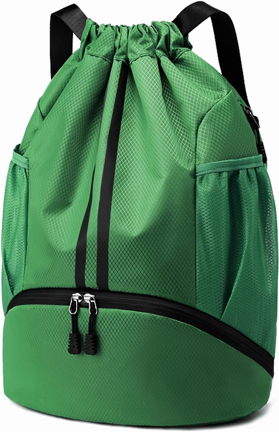 Hoedia Sports Drawstring Backpack - String Swim Gym Bag with Shoes Compartment and Wet Proof Pocket for Women/Men - PuriLite