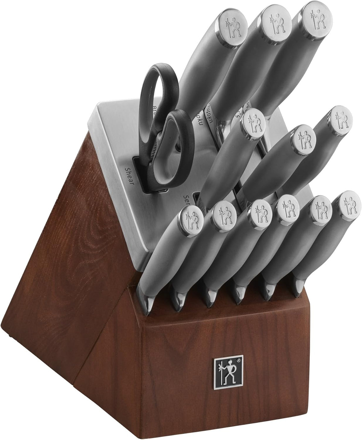 HENCKELS Modernist 14-Piece Self Sharpening Kitchen Knife Block Set - PuriLite