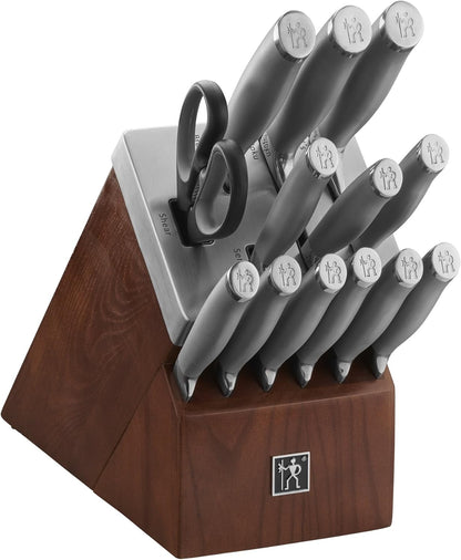 HENCKELS Modernist 14-Piece Self Sharpening Kitchen Knife Block Set - PuriLite