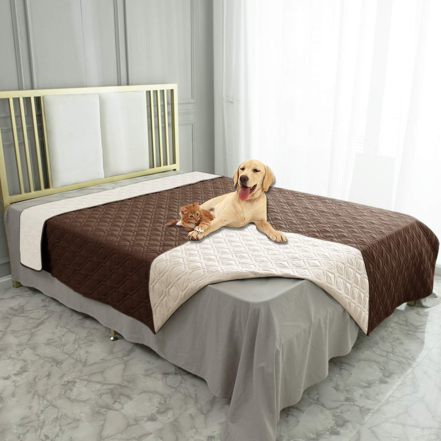 Ameritex Waterproof Dog Bed Cover Pet Blanket for Furniture Bed Couch Sofa Reversible - PuriLite