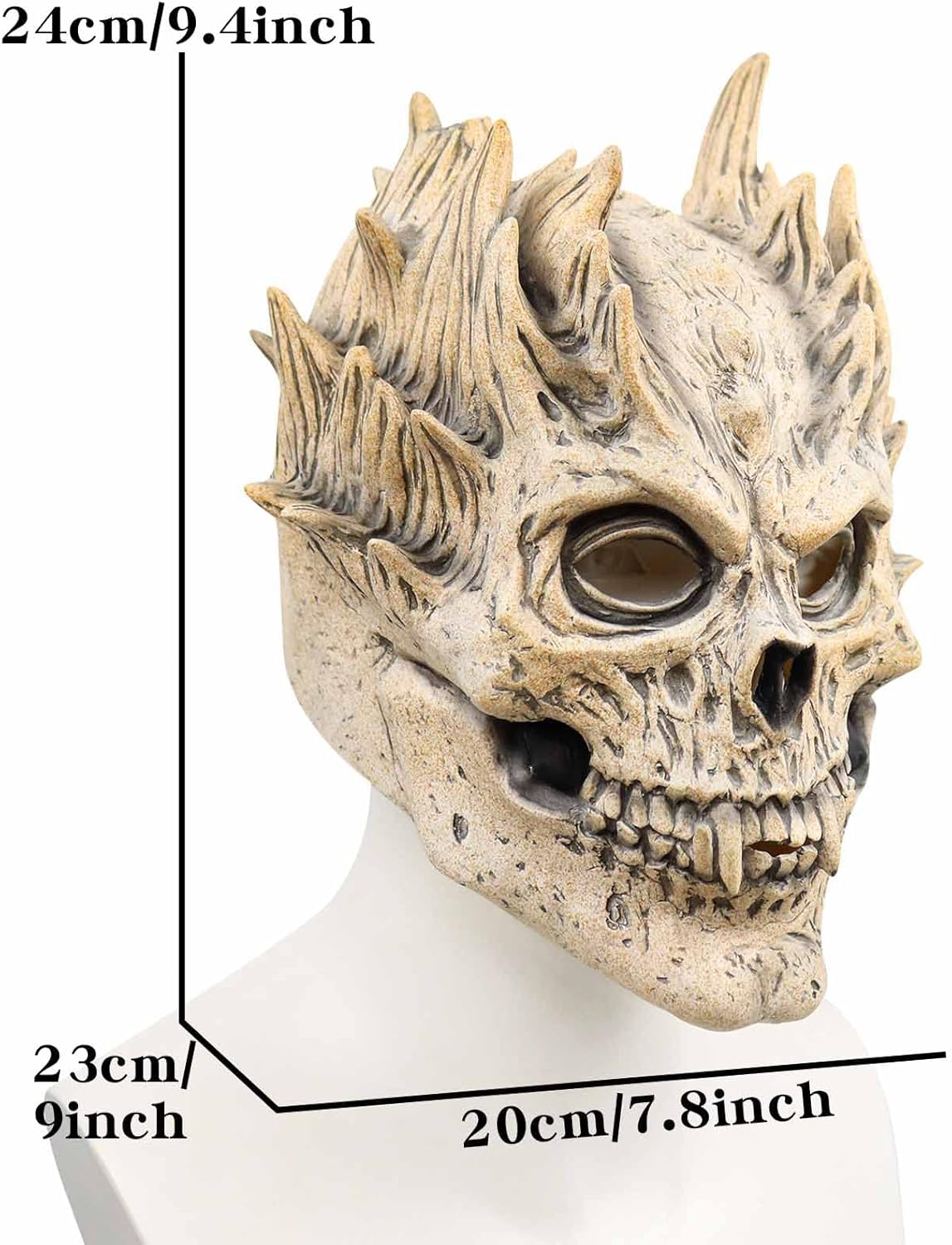 EJWCIG Full Head Skull Mask, Skeleton Mask for Men & Women - Deluxe Latex Helmet Cosplay Party Props - PuriLite
