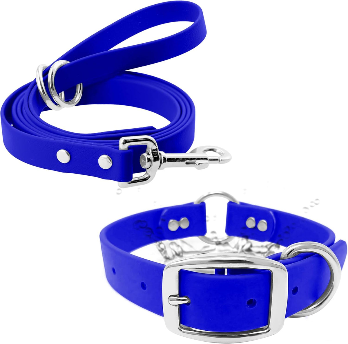 Regal Dog Products Medium Orange Dog Collar with Heavy Duty Double Buckle & D Ring | Vinyl Coated, Custom Fit, Adjustable Biothane Dog Collar Chew Resistant Waterproof Center-Ring Collar for Dogs - PuriLite