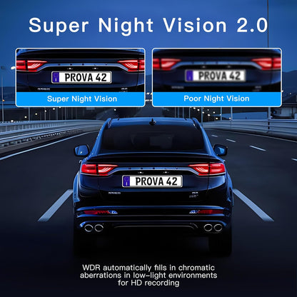 4 Channel Dash Cam 360° View 5G WiFi & APP Control, GEMEK 2K Front and Rear Inside, Left Right Dash Camera for Cars Free 64GB TF Card, G-Sensor, Night Vision, 24H Parking Mode - PuriLite