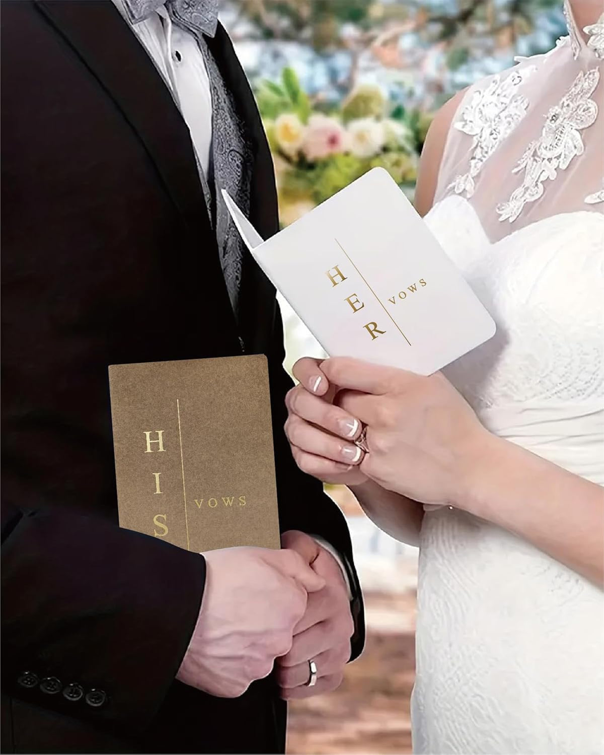 GroomBrideGifts Wedding Vow Book for His and Hers, Soft Touch, Perfectly Sized Bride and Groom Vow Books, Wedding Essentials, Wedding Registry Ideas, His and Hers Gifts - PuriLite