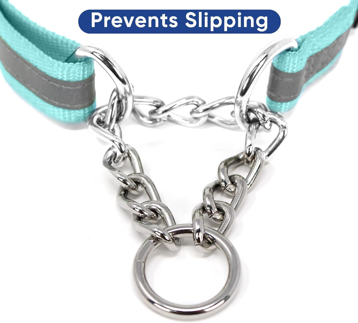 Pawtitas Chain Martingale Dog Collar Puppy Collar Reflective Dog Collar Training Dog Collar Behavioral Dog Chain Collar Collar Large Dog Collar Orange Dog Collar - PuriLite