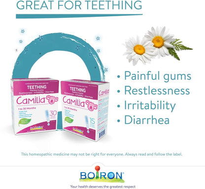 Boiron Camilia Baby Teething Relief Medicine, 30 Count (Pack of 1) - PuriLite