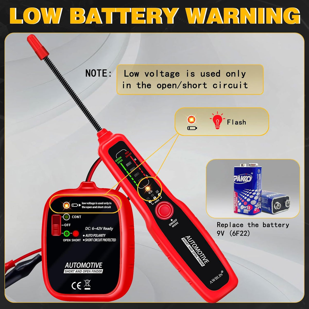 AWBLIN Wire Tracer Automotive Short & Open Finder Circuit Breaker Finder