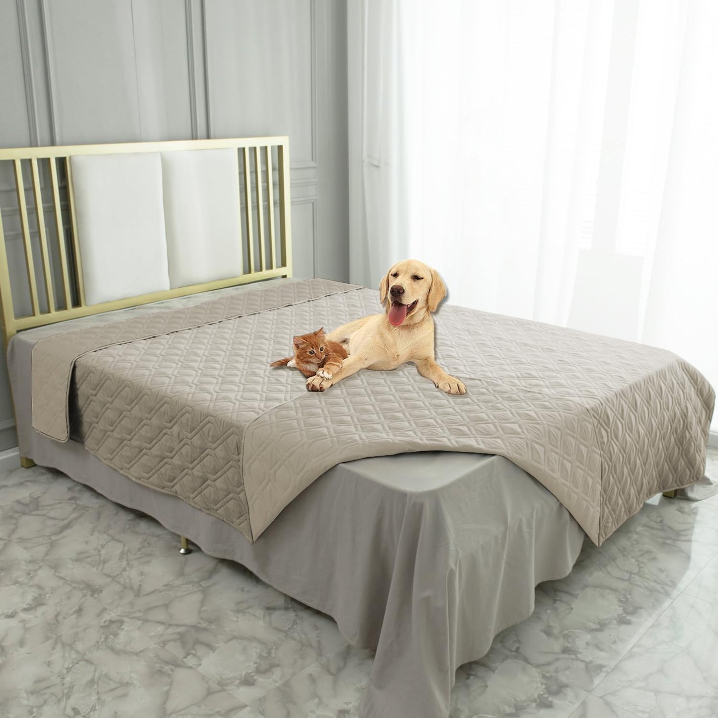 Ameritex Waterproof Dog Bed Cover Pet Blanket for Furniture Bed Couch Sofa Reversible - PuriLite