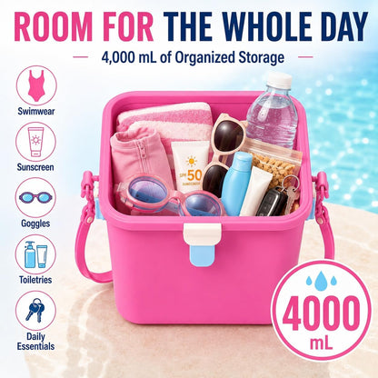 Women's large Jelly Bean Color Silicone Waterproof Beach Tote Bag
