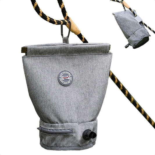 Dog Poop Bag Holder,Dog Walking Bag with Poop Bag Dispenser,Reusable Smell Proof Dog Waste Bag,Pet Poop Pouch with Magnetic Closure,Portable Dog Accessories Travel Bag for Leash,Harness &Waist - PuriLite