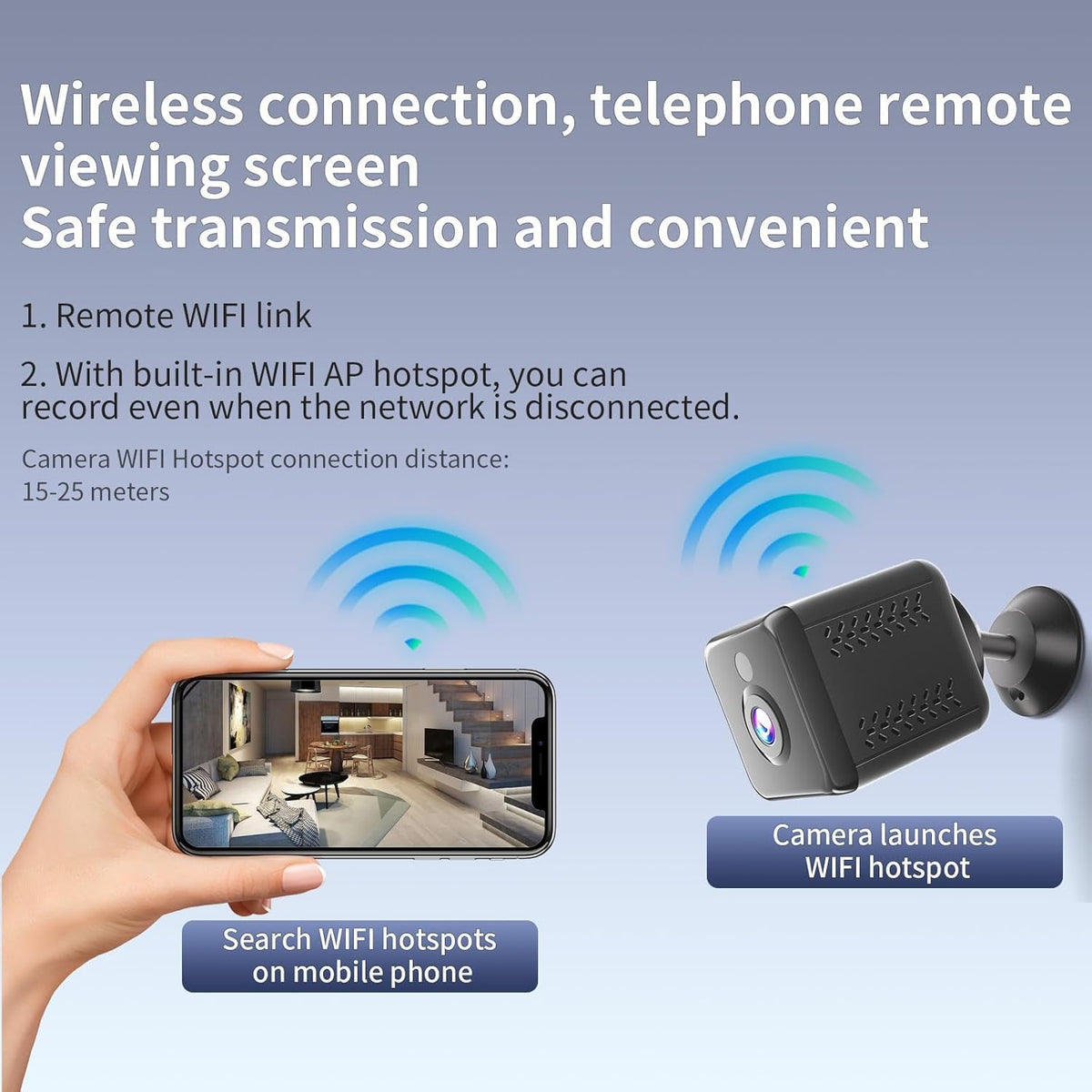 OBEST Mini Camera 1080P HD, Wireless Home Indoor Outdoor Security Camera, Small Nanny Cam House Office Cameras Mobile Phone APP Remote, Long Battery Life with Motion Detector and Night Vision - PuriLite