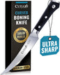 Cutluxe Curved Boning Knife – 6" Boning Knife for Meat Cutting, Fillet Knife – High Carbon German Steel, Full Tang & Ergonomic Handle Design – Artisan Series - PuriLite