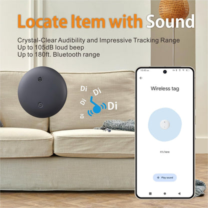 Reyke GPS Tracker Android, Air Smart Tag Compatible with Google Find My (Android Only), Key Finder for Keys, Luggage, Suitcase, Wallet, IP66 Waterproof, 4 Pack - PuriLite