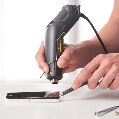 Wagner Spraytech 0503038 Redesigned HT400, Dual Temperature Hot Air Tool 680 and 450 degrees, Shrink Tubing, Embossing, Craft Projects, sticker removal Heat Gun, Basic pack