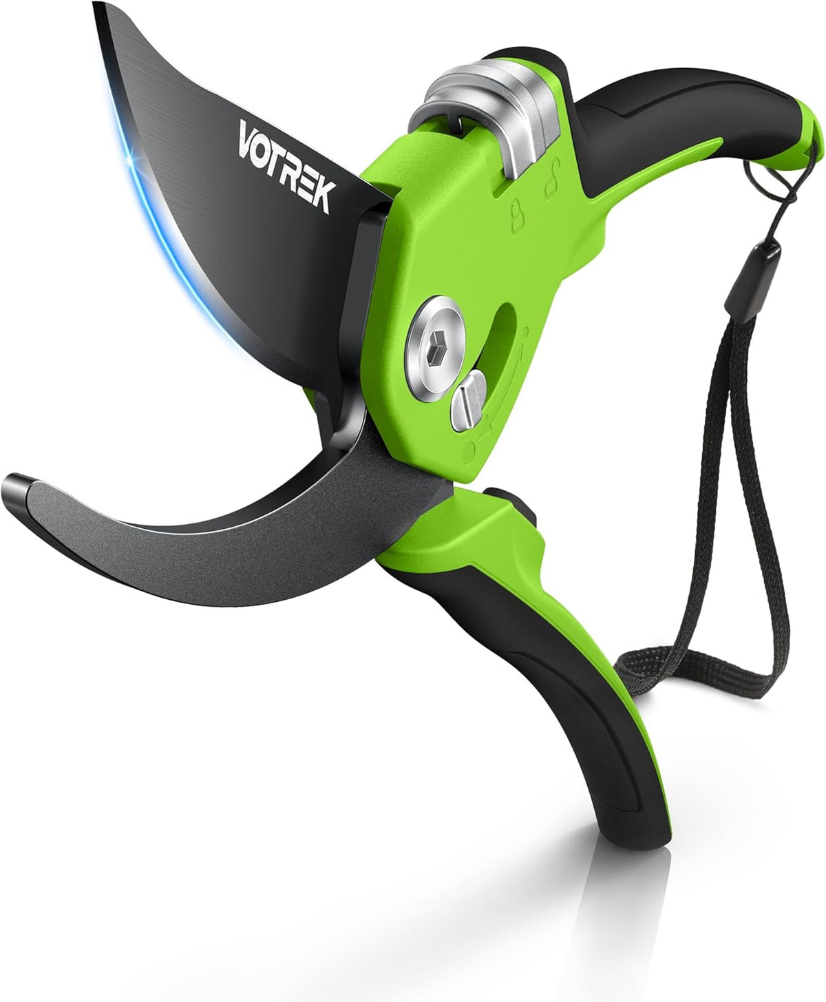 VOTREK Pruning Shears - 8.5" Heavy Duty Bypass Pruners for Gardening with Built-in Spring & SK5 Steel Blades - Ergonomic Adjustable Handle for All Hand Sizes, Garden Clipper Plant Scissors for Branch - PuriLite