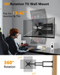 WHYFONE Long Arm Corner TV Monitor Wall Mount with 40.78" Extension for Most 13-43inch TVs Monitors, Full Motion Articulating Triple Arm Foldable, Max VESA 200x200mm, Vertical TV Mount - PuriLite