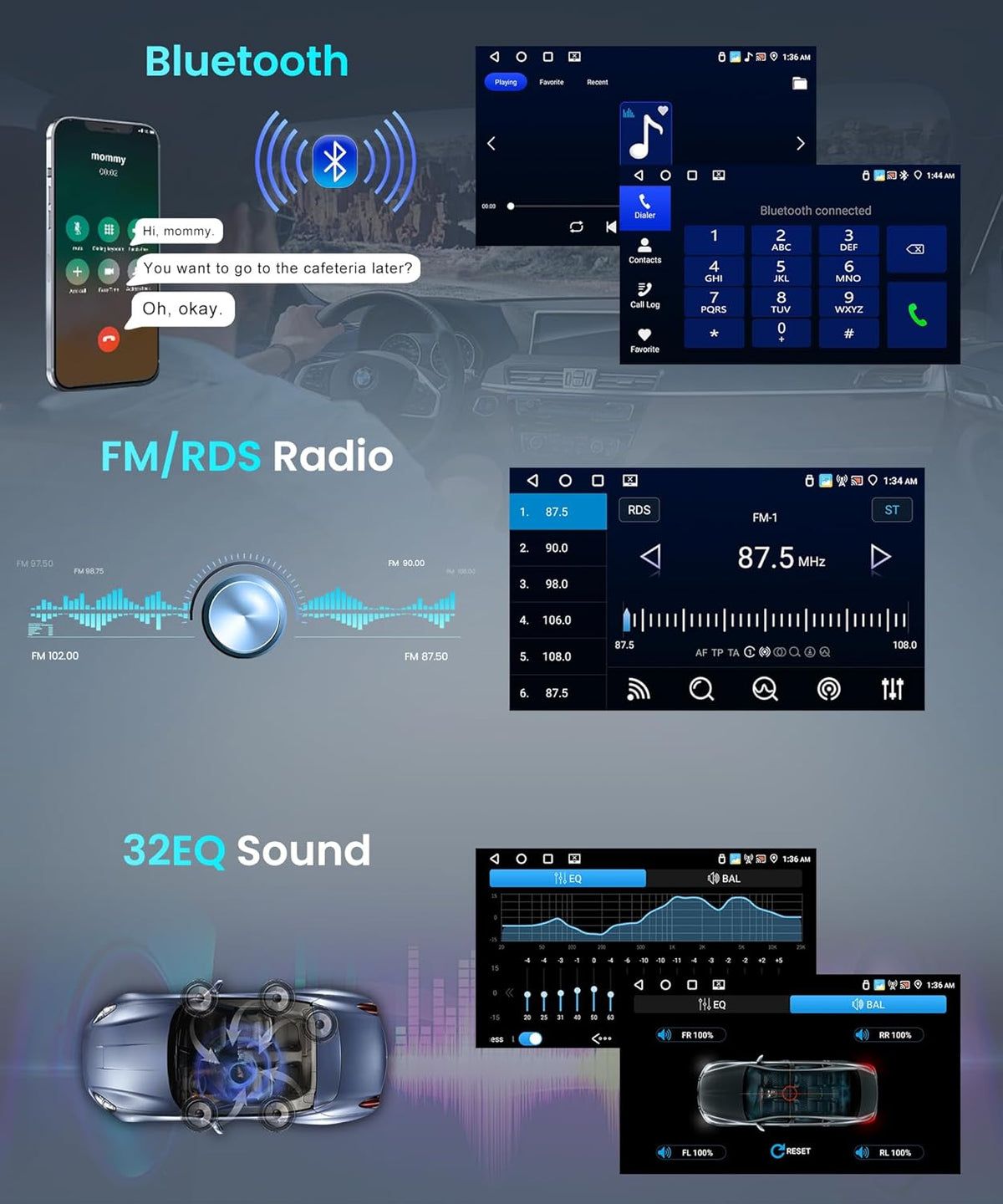 4+64G Android Car Radio Stereo for Toyota Corolla/Levin 2014-2017 with Wireless Carplay Android Auto, 10'' Touch Screen with Bluetooth GPS Navigation Mirror Link WiFi FM/RDS DSP AHD Backup Camera SWC - PuriLite