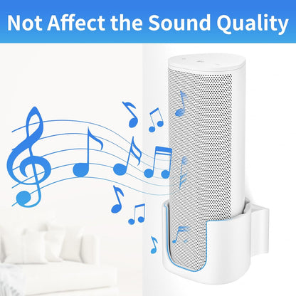 Sturdy Speaker Wall Mount for Sonos Roam 2, Roam SL - Space Saving Bracket Easy to Install, White - PuriLite