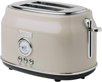 Haden Dorset 75083 Stainless Steel 1500W Retro Toaster 4 Slice Wide Slot w/Removable Crumb Tray and Settings, Black/Copper Toasters w/Adjustable Browning Control, Smart Toaster - PuriLite