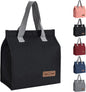 Lunch Bags for Women Men, Reusable Insulated Leakproof Lunch Box Bag for Adult Kids, Small Cooler Bag for Work School Picnic Travel (Black) - PuriLite