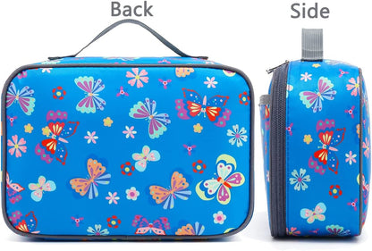 FlowFly Kids Lunch Box Insulated Soft Bag Mini Cooler Back to School Thermal Meal Tote Kit for Girls, Boys, Black - PuriLite