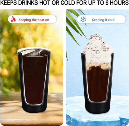 18oz Mug with Ceramic Coating Inside, Insulated Coffee Mug with Lid, Leak Proof Coffee Travel Mug, Travel Coffee Mug Fits in Car Cup Holder - PuriLite