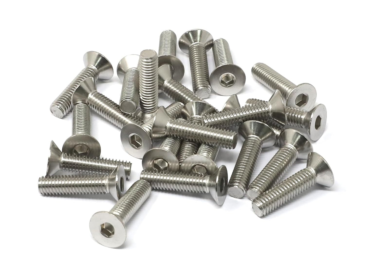 iexcell 5 Pcs M8 x 80mm Thread Pitch 1.25 mm Stainless Steel 304 Hex Socket Flat Head Cap Screws Bolts Kit - PuriLite