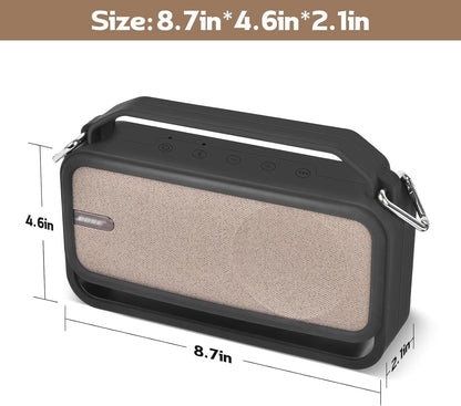 Silicone Case Compatible with Bose SoundLink Home Bluetooth Speaker, Soft Cover Replacement Skin Travel Holder with Shoulder Strap - PuriLite