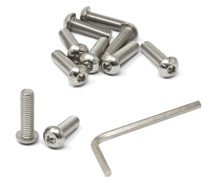 iexcell 50 Pcs M6 x 20mm Thread Pitch 1 mm Stainless Steel 304 Hex Socket Button Head Cap Screws Bolts Kit - PuriLite