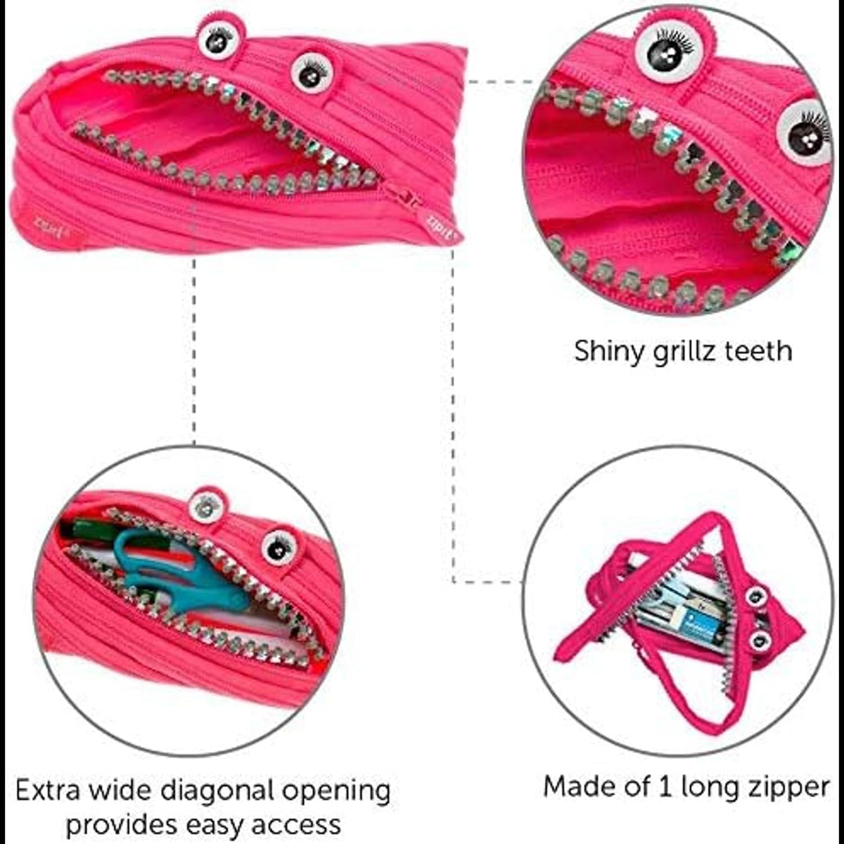 ZIPIT Grillz Pencil Case - PuriLite