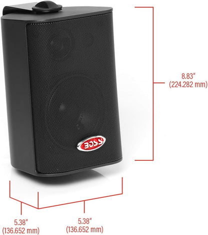 BOSS Audio MR4.3B 200-Watt 3-Way Marine 4-Inch Enclosed System Speaker - PuriLite