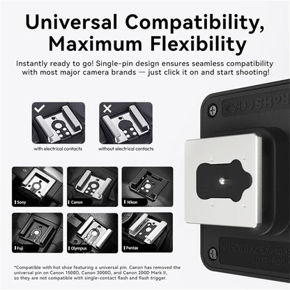 ULANZI Mini Camera Flash SL01 Speedlite Digital Camera Speedlight with Hot Shoe, Compatible with Sony/Canon/Fuji/Nikon/Panasonic/Olympus/Pentax - PuriLite