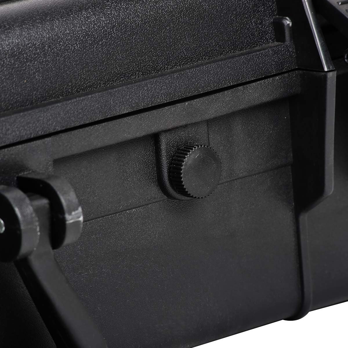 MEIJIA Portable Waterproof Protective Hard Case,Camera Case with Customizable Fit Foam Inserted, Elegant Black (9.17"x 7.56"x4.33") - PuriLite