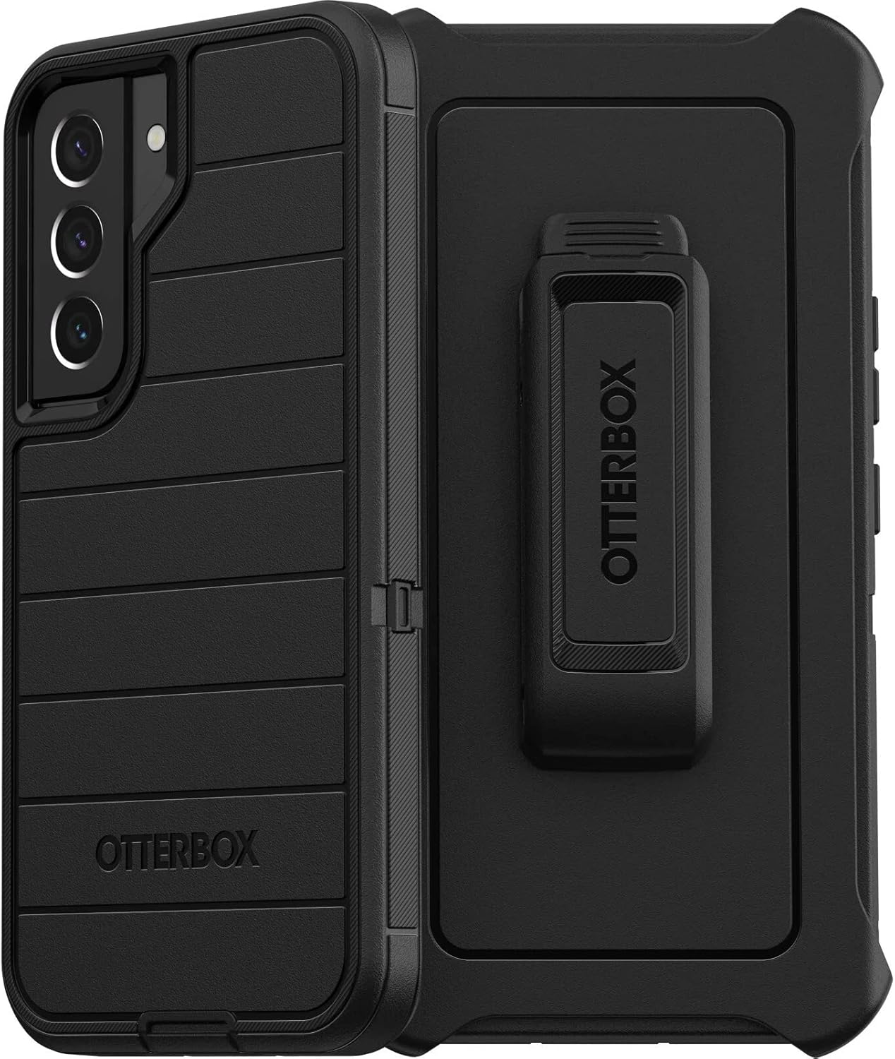 OTTERBOX Defender Series Case for Samsung Galaxy S22 (Only) - Holster Clip Included - Microbial Defense Protection - Non-Retail Packaging - Black - PuriLite