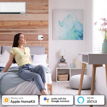 Sensibo Air PRO - Air Conditioner Smart Controller & Air Quality Sensor. Smart Thermostat for Mini Split, Window, Portable AC. Temp & Humidity Sensors. Google, Alexa, Siri & Apple HomeKit Compatible - PuriLite