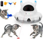 Cosicosy 2-in-1 Interactive Cat Toys for Indoor Cats, Automatic Cat Toy with 8 Holes Mice Whack A Mole Moving Feather, Smart Cat Toy (White) - PuriLite