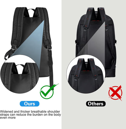 School Backpack Classic Basic Backpack Lightweight Bookbag for College Middle School Travel Work for Girls Boys - PuriLite