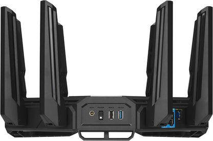 ASUS ROG Rapture WiFi 6E Gaming Router (GT-AXE16000) - Quad-Band, 6 GHz Ready, Dual 10G Ports, 2.5G WAN Port, AiMesh Support, Triple-Level Game Acceleration, Lifetime Internet Security, Instant Guard - PuriLite