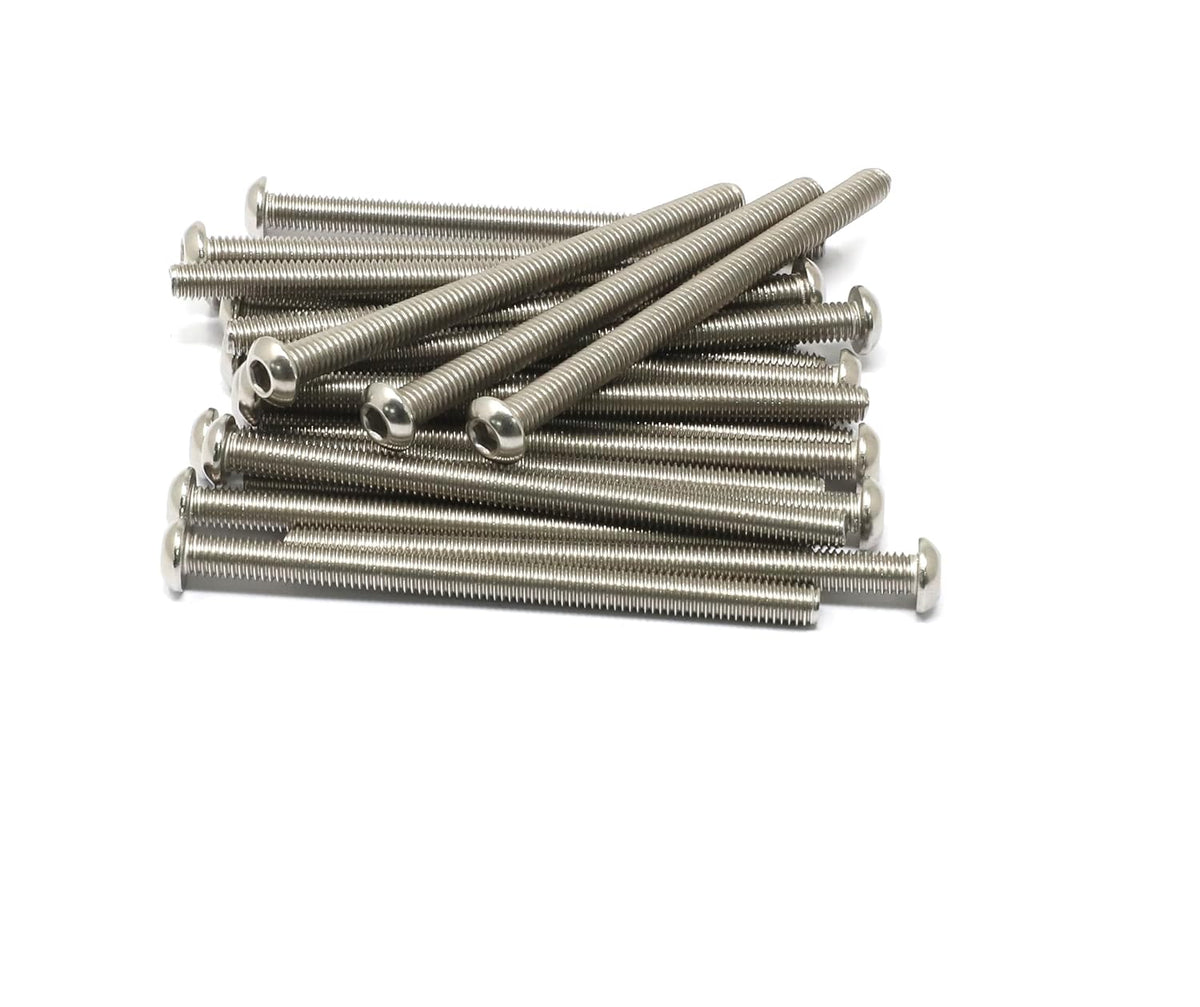 iexcell 50 Pcs M6 x 20mm Thread Pitch 1 mm Stainless Steel 304 Hex Socket Button Head Cap Screws Bolts Kit - PuriLite