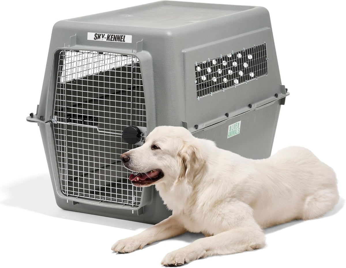Petmate 00200 Sky Kennel for Pets from 25 to 30-Pound, Light Gray - PuriLite