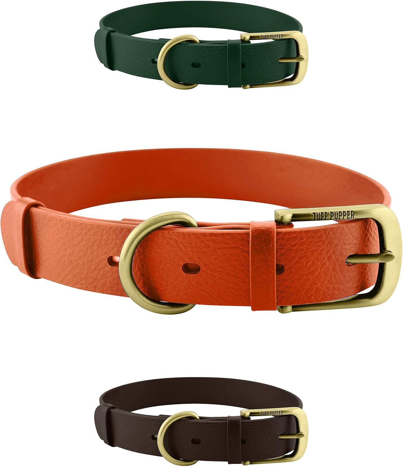 Tuff Pupper Classic Heavy Duty Dog Collar | 10x Stronger Than Leather | 100% Waterproof & Odor Proof Dog Collar | Tough Rust-Proof All Metal Hardware - PuriLite