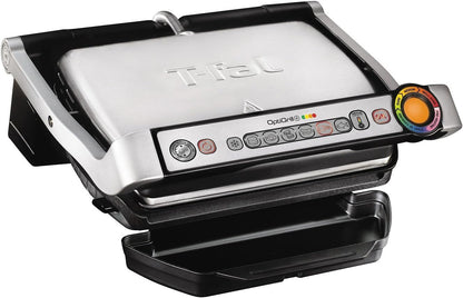 T-fal Optigrill, Electric Indoor Grill, 6 Auto Cooking Modes, Smart Sensor Techology, Nonstick removable plates, Stainless Steel Exterior, Panini Press, Precision Grilling - PuriLite