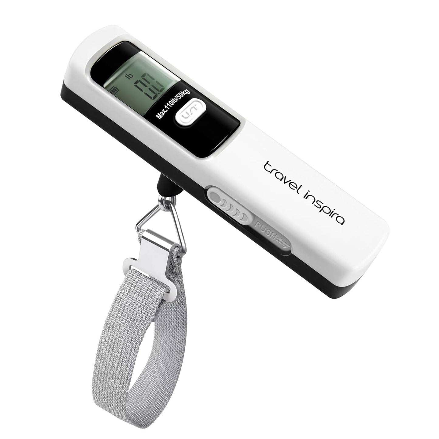travel inspira Luggage Scale Battery-Free, Portable Handheld Digital Suitcase Scale for Travelling, 110lbs/50kg - PuriLite
