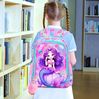 3pcs Backpack for Boys and Girls, 16” Kids Kindergarten Bookbag with Lunch Box, Cute Elementary Backpacks for Boy Girl - PuriLite