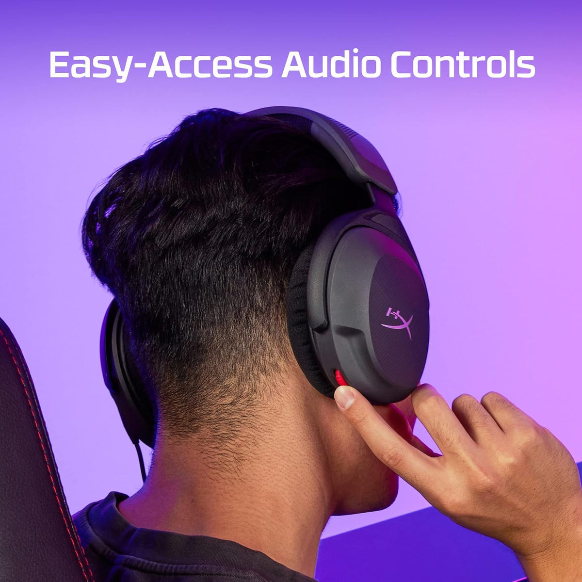 HyperX Cloud Stinger 2 Core – PC Gaming Headset, Lightweight Over-Ear Headset with mic, Swivel-to-Mute mic Function, DTS Headphone:X Spatial Audio, 40mm Drivers,Black - PuriLite
