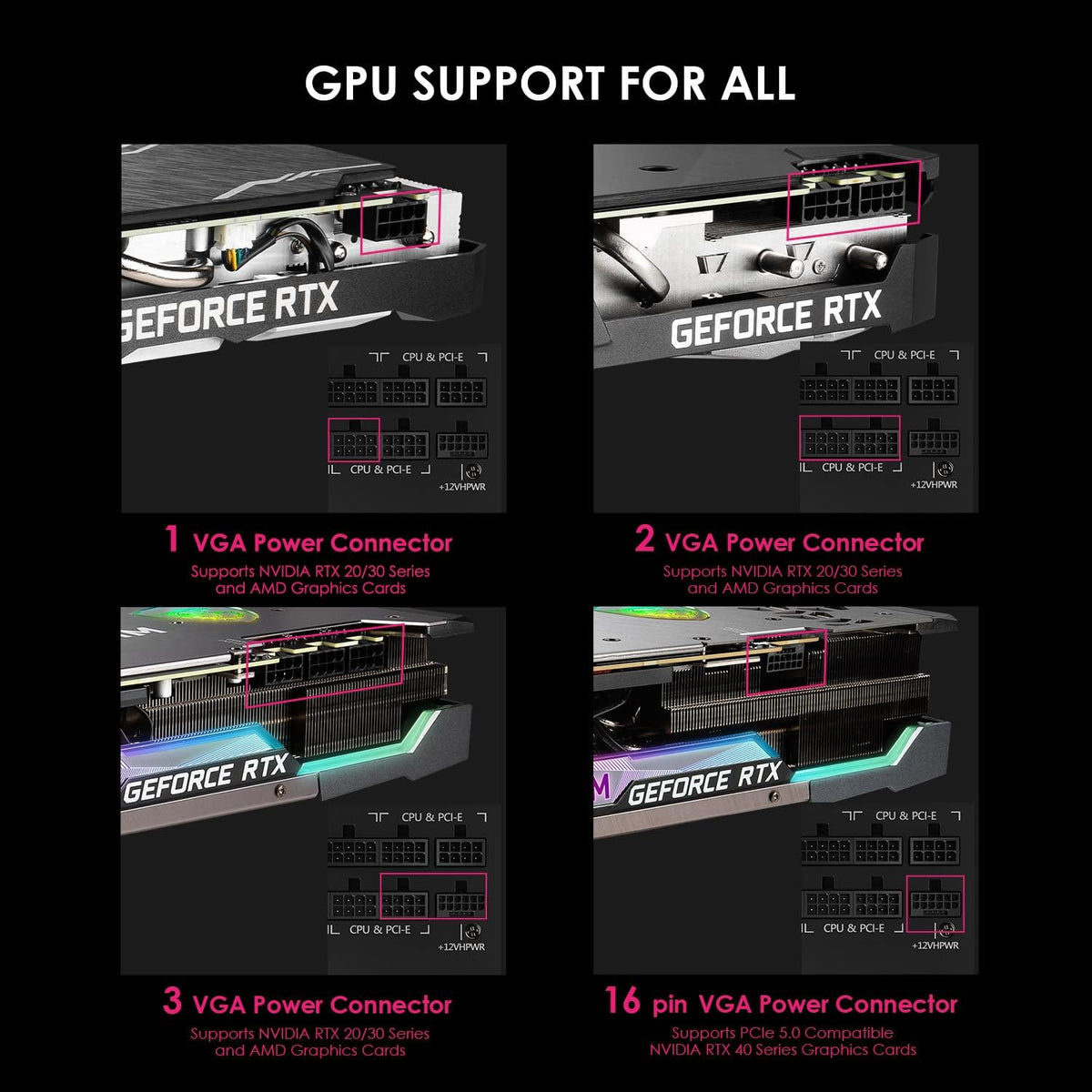 MSI MPG A1250GS PCIE5, 80 Plus Gold Full Modular 1250W Power Supply, 12V-2x6 Cable, ATX 3.1 & PCIE 5.1 Ready - PuriLite