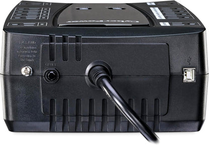CyberPower AVRG900LCD Intelligent LCD UPS System, 900VA/480W, 12 Outlets, AVR, Compact - PuriLite