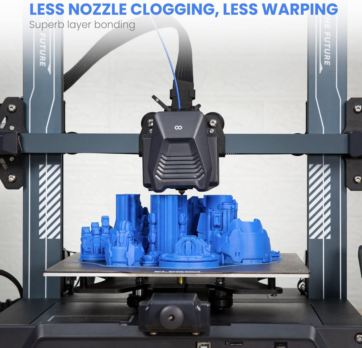 ELEGOO PLA Filament 1.75mm Black 1KG,3D Printer Filament Dimensional Accuracy +/- 0.02mm,1kg Cardboard Spool(2.2lbs) 3D Printing Filament Fits for Most FDM 3D Printers - PuriLite