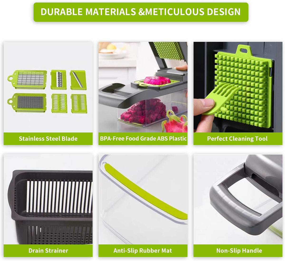 Purilite Select 8-in-1 Vegetable Chopper Slice Smarter, Cook Faster - PuriLite